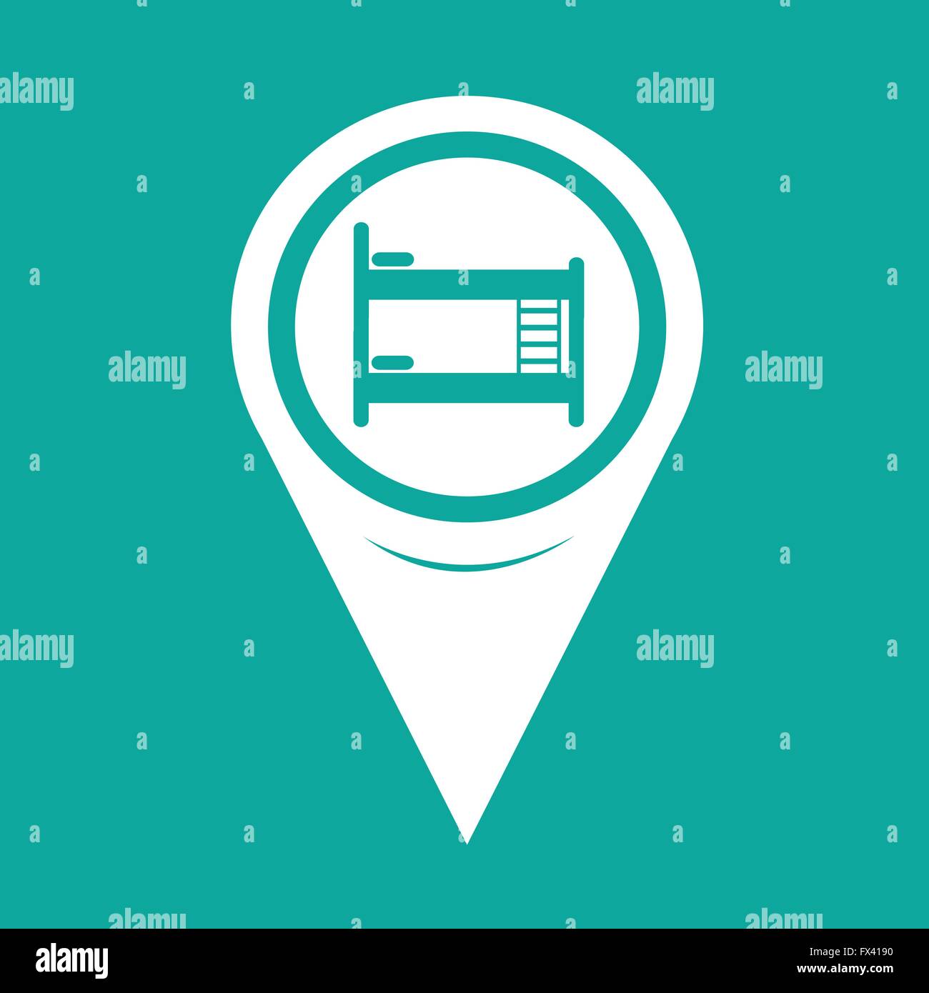 Map Pin Pointer Bed icon Stock Vector Image & Art - Alamy