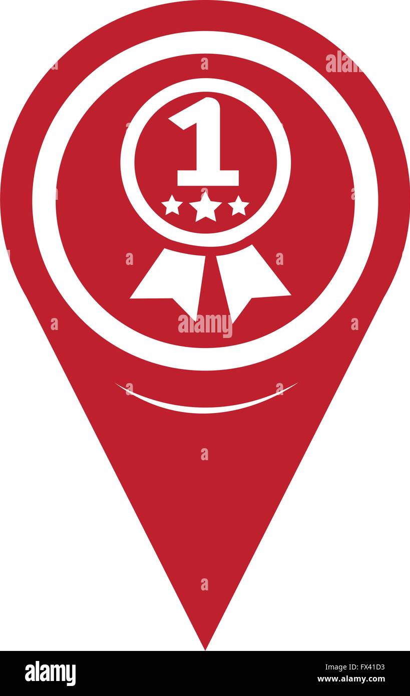 Map pin symbol trophy icon hi-res stock photography and images - Alamy