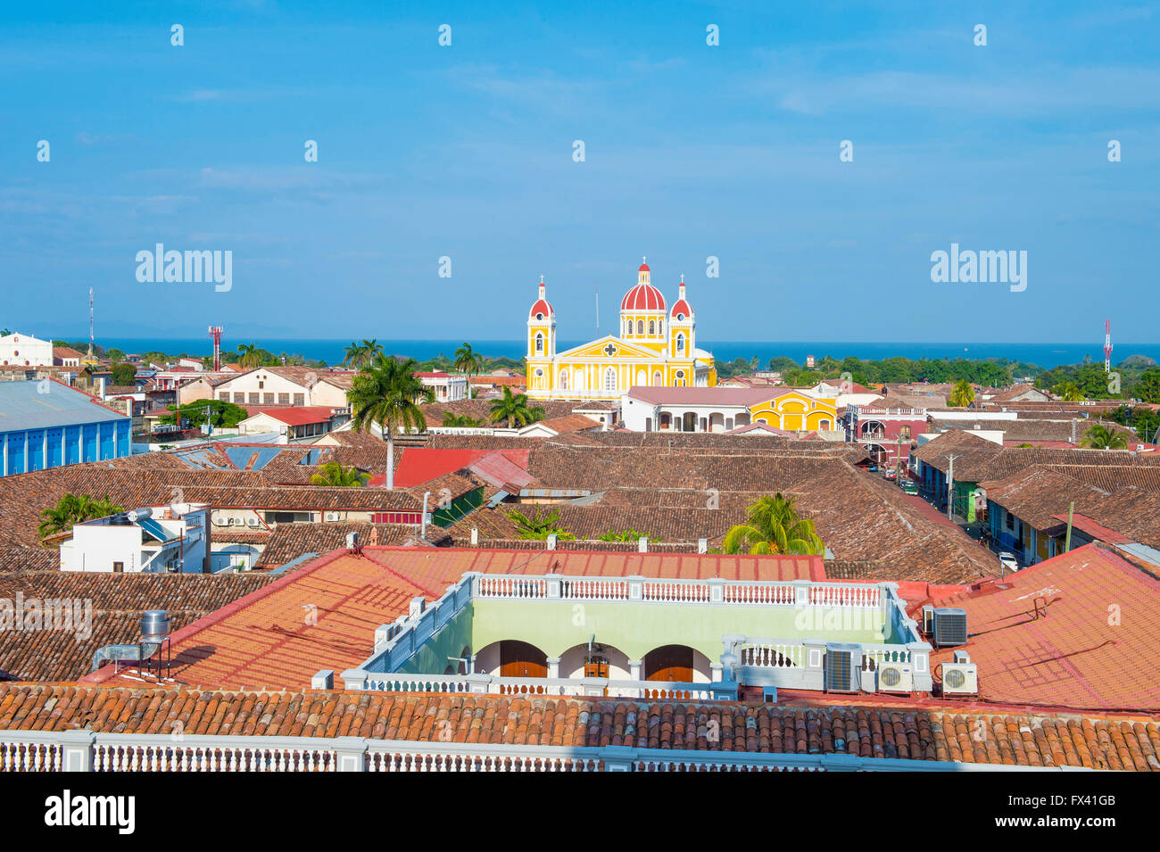 City view of Granada Nicaragua Stock Photo