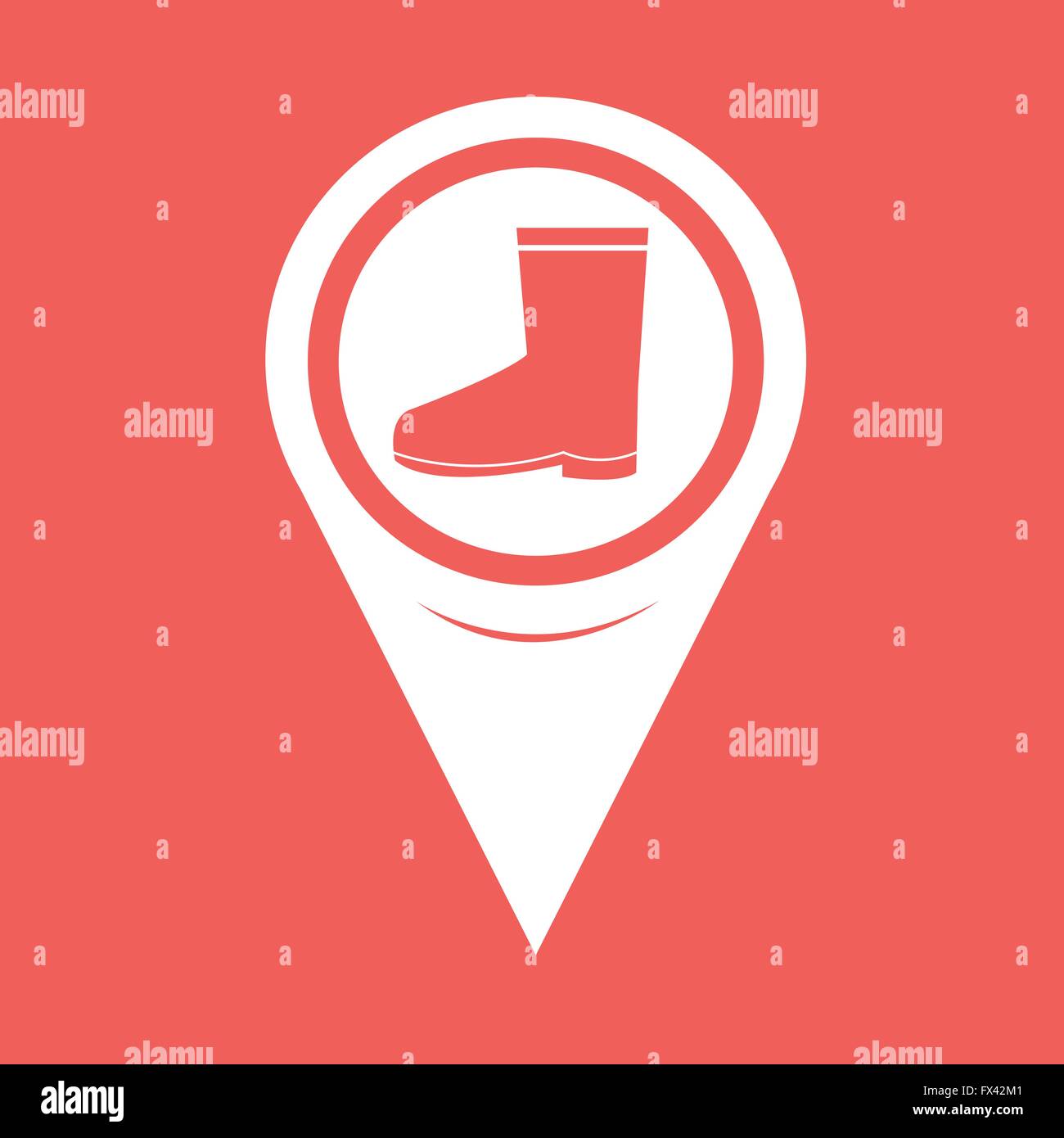 Map Pin Pointer Boot icon Stock Vector Image & Art - Alamy