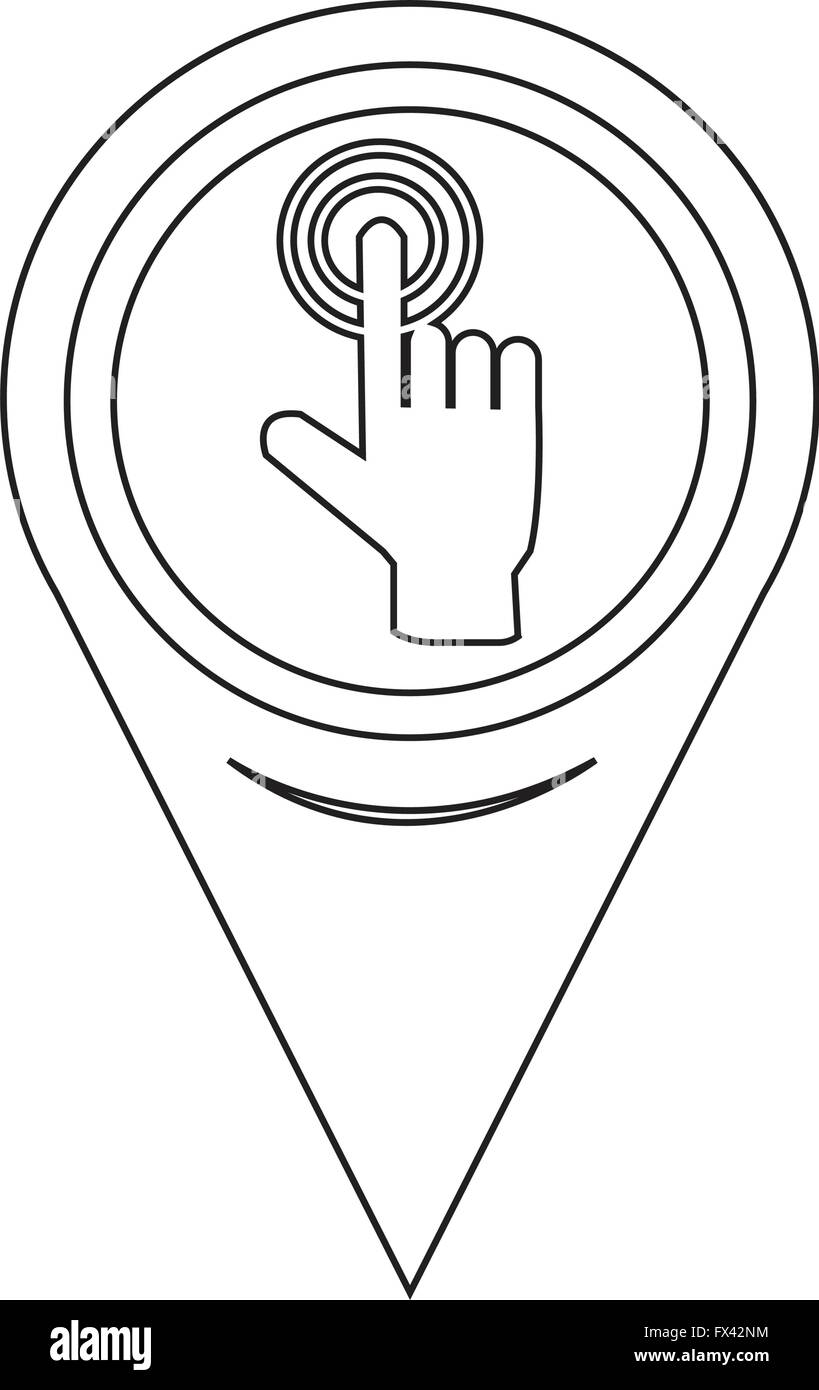 Map Pin Pointer hand click icon Stock Vector Image & Art - Alamy