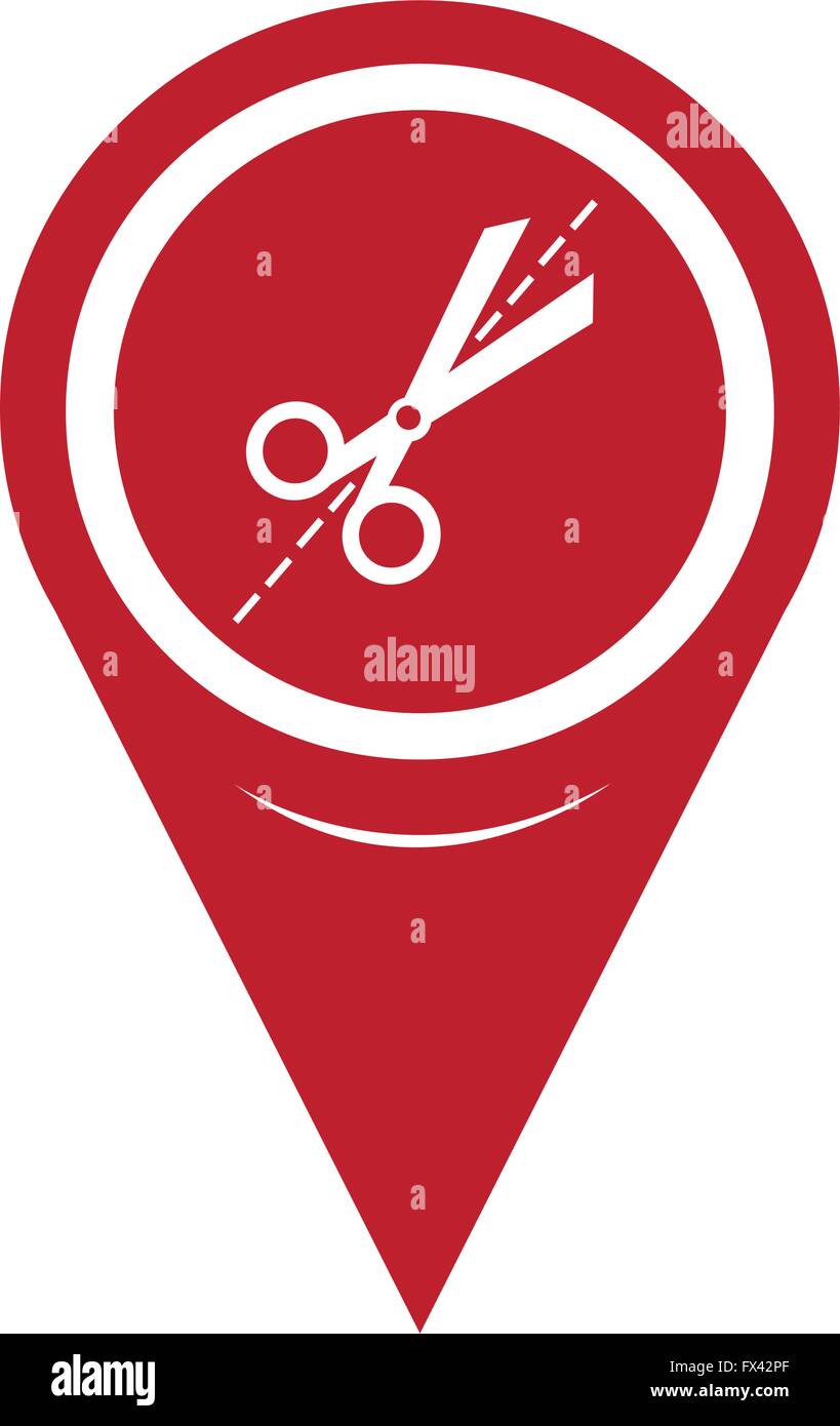 Map Pin Pointer Scissors icon Stock Vector Image & Art - Alamy