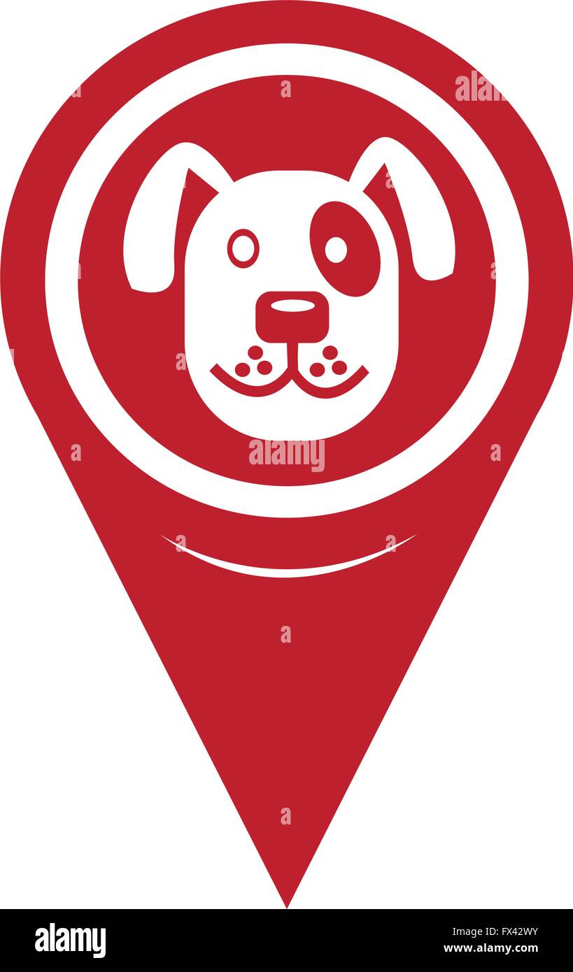 Map Pin Pointer Dog icon Stock Vector Image & Art - Alamy