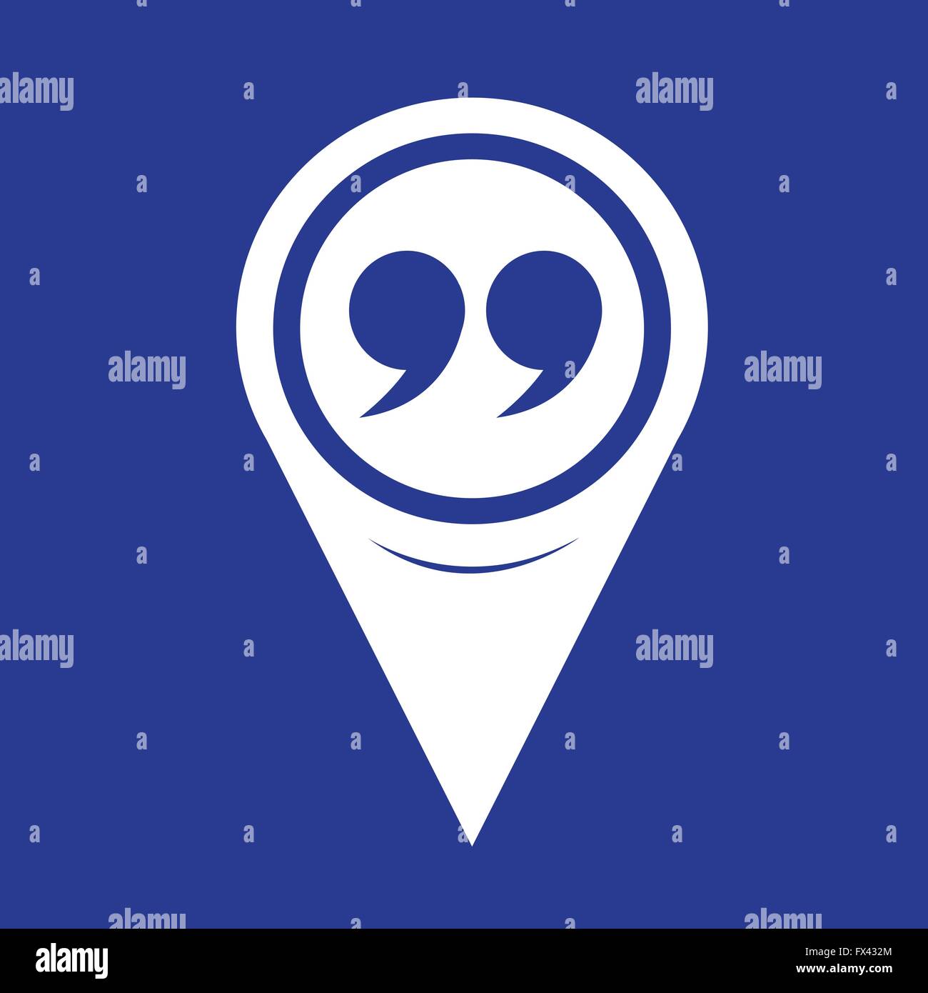Map Pin Pointer Quotation mark symbol Icon Stock Vector Image & Art - Alamy