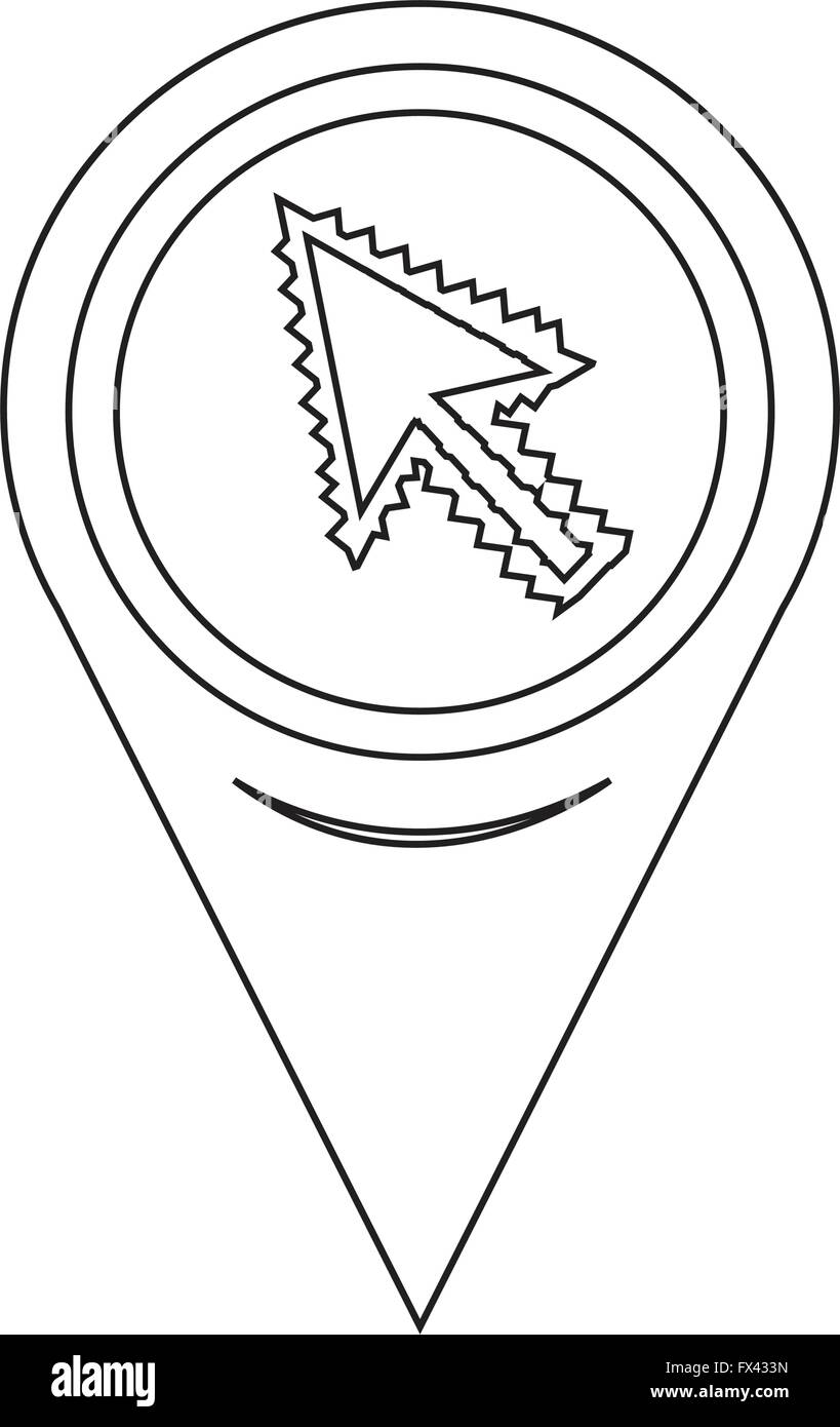 Map Pin Pointer Arrow cursor Icon Stock Vector Image & Art - Alamy