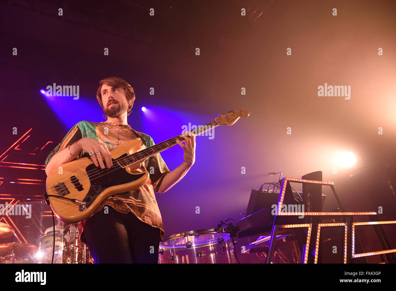 Years and Years performing on stage at Swindon Oasis April 2016 Stock Photo