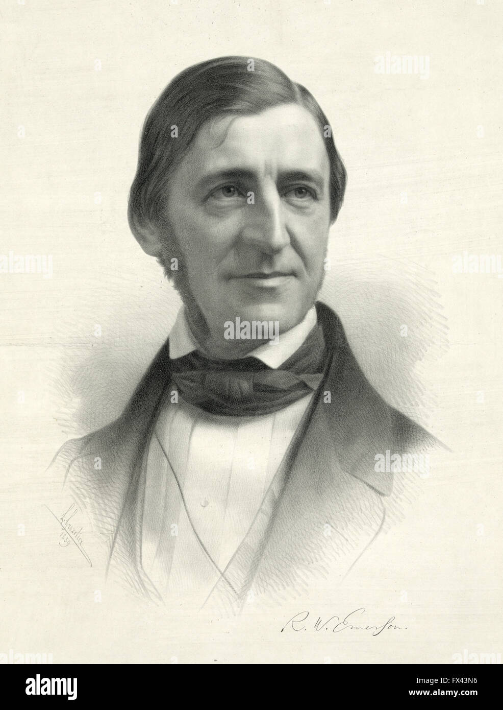 Ralph Waldo Emerson, American poet Stock Photo
