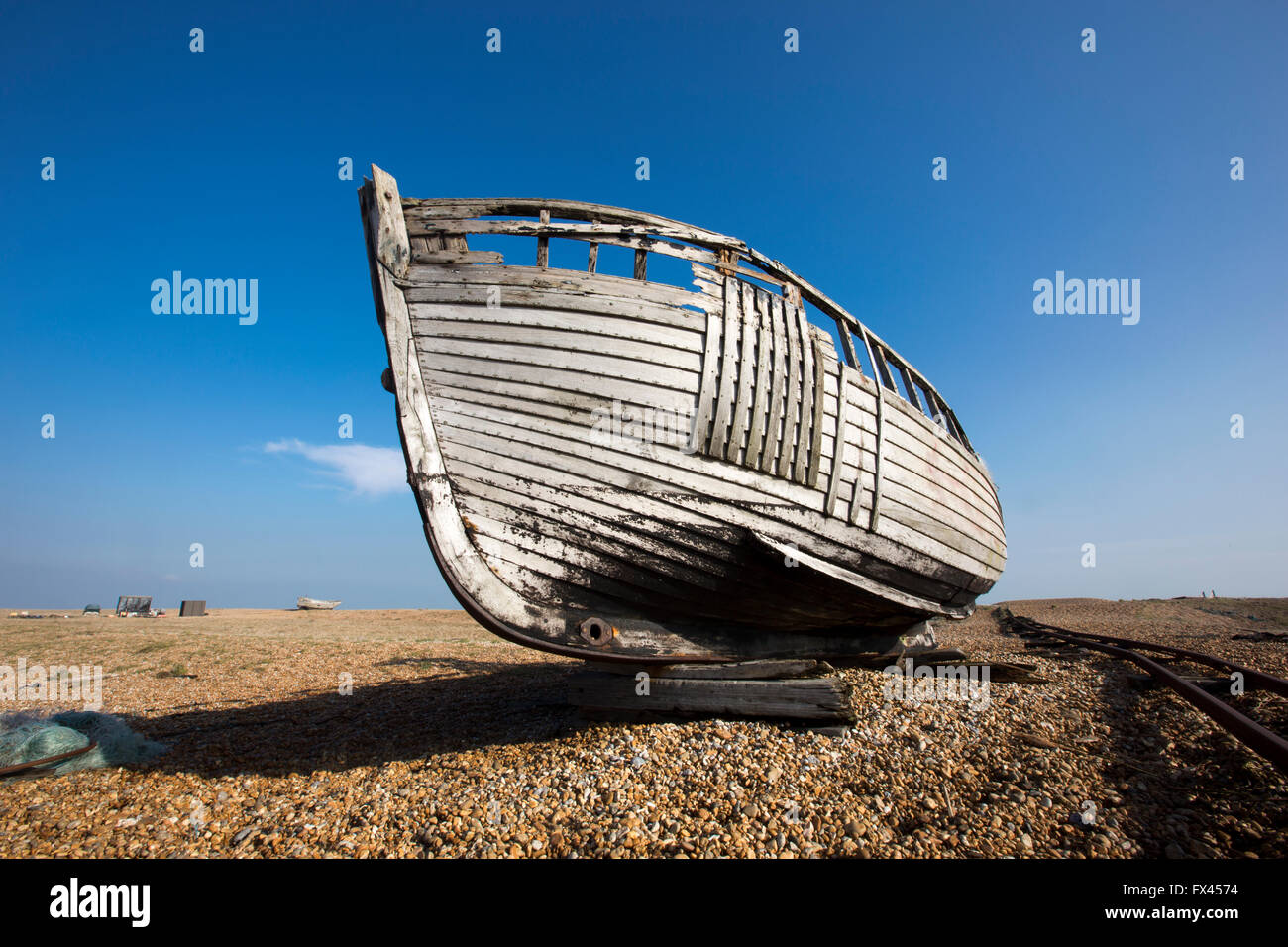 A derelict fishing boat Stock Photo - Alamy