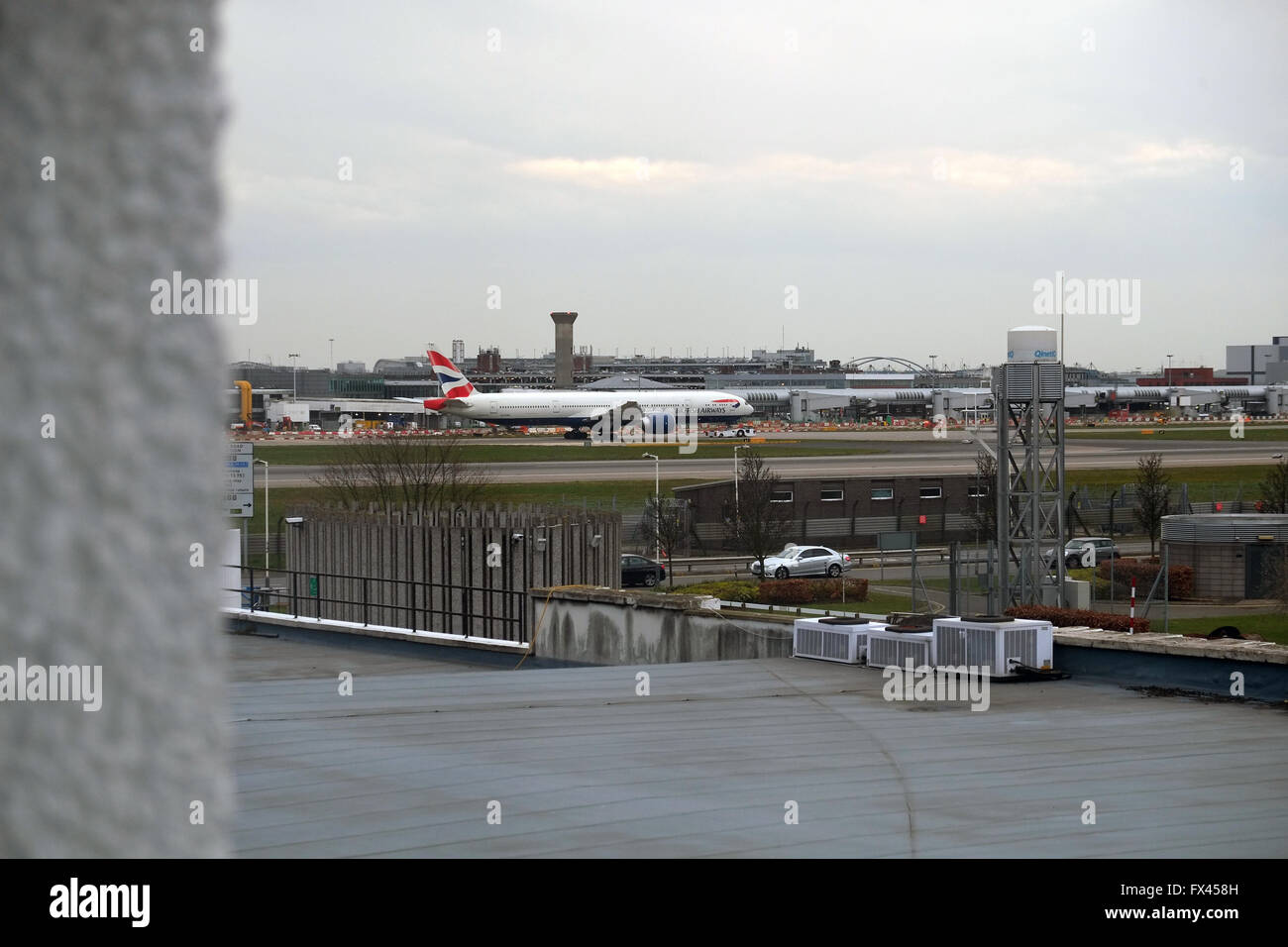 General view of Heathrow Airport, London, England, UK. Stock Photo