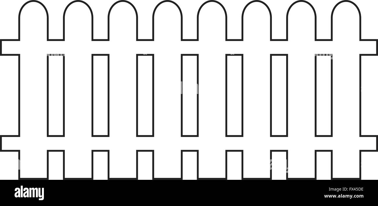 Wired picket fence Stock Vector Images - Alamy