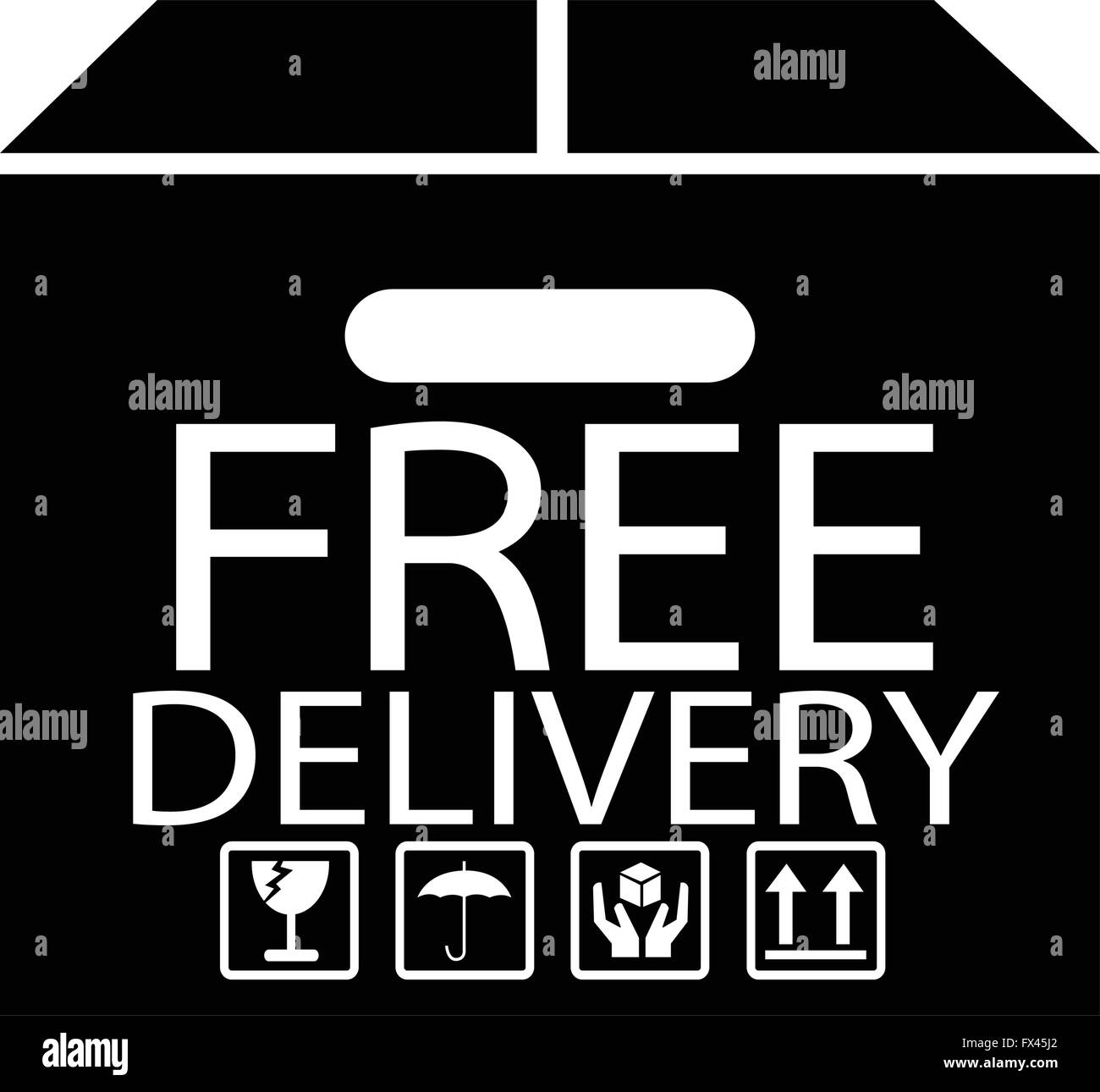 Free delivery Box icon Illustration symbol design Stock Vector Image