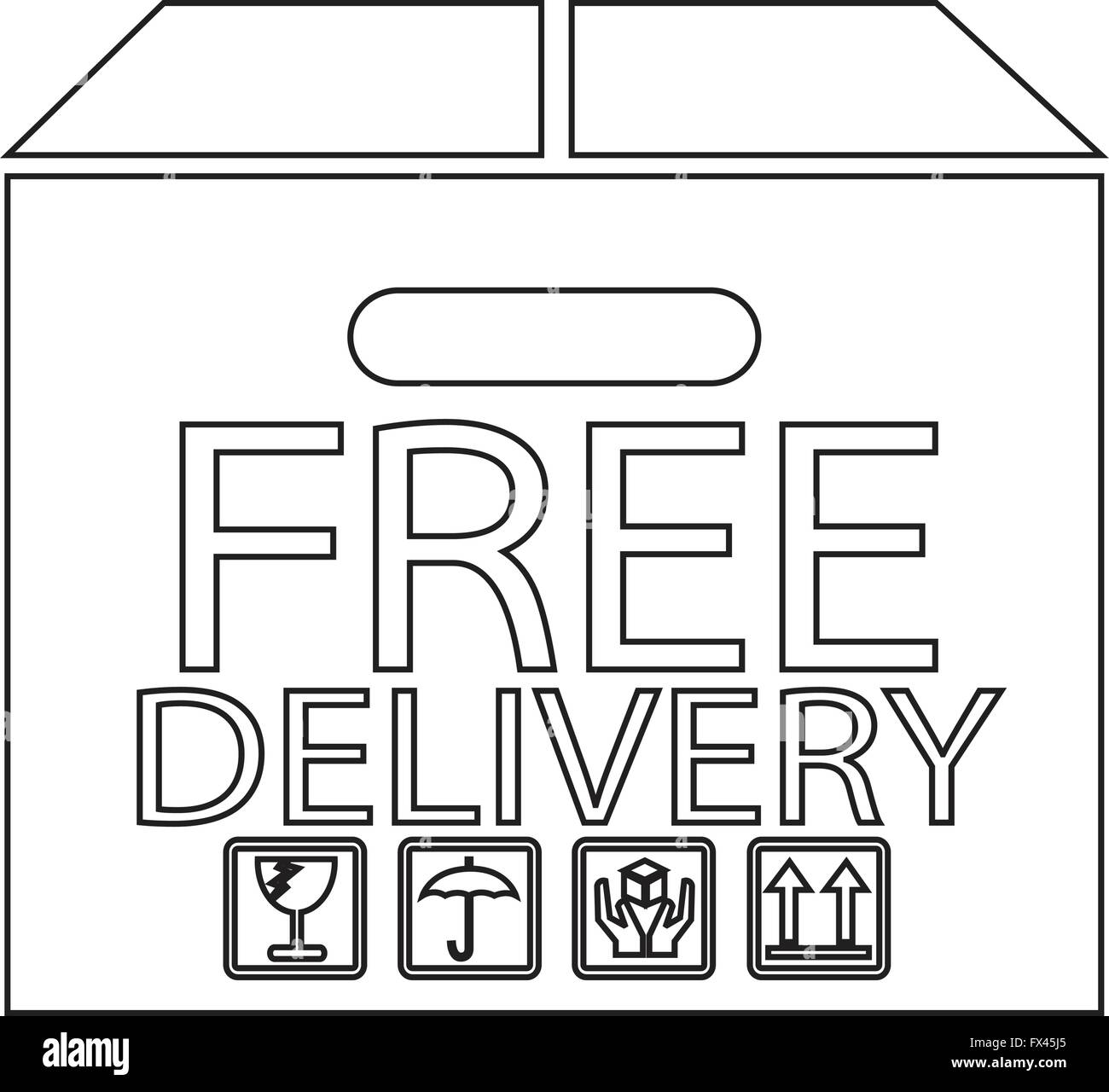 Free delivery Box icon Illustration symbol design Stock Vector Image ...