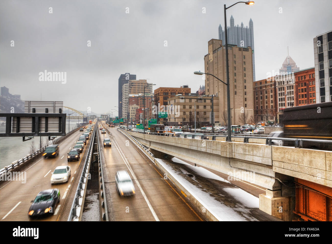 The Evening traffic in Pittsburgh, Pennsylvania Stock Photo Alamy