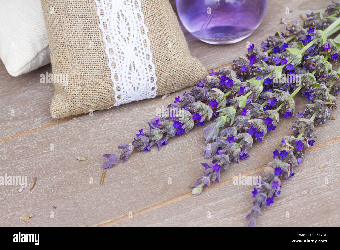 Lavender flowers spa Stock Photo