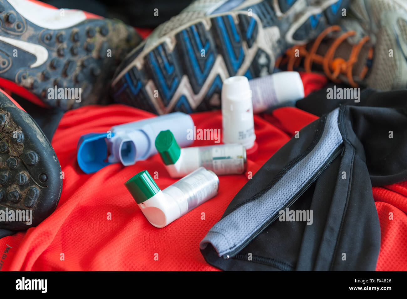 Sports induced asthma peak flow running shoes kit gear with breathing