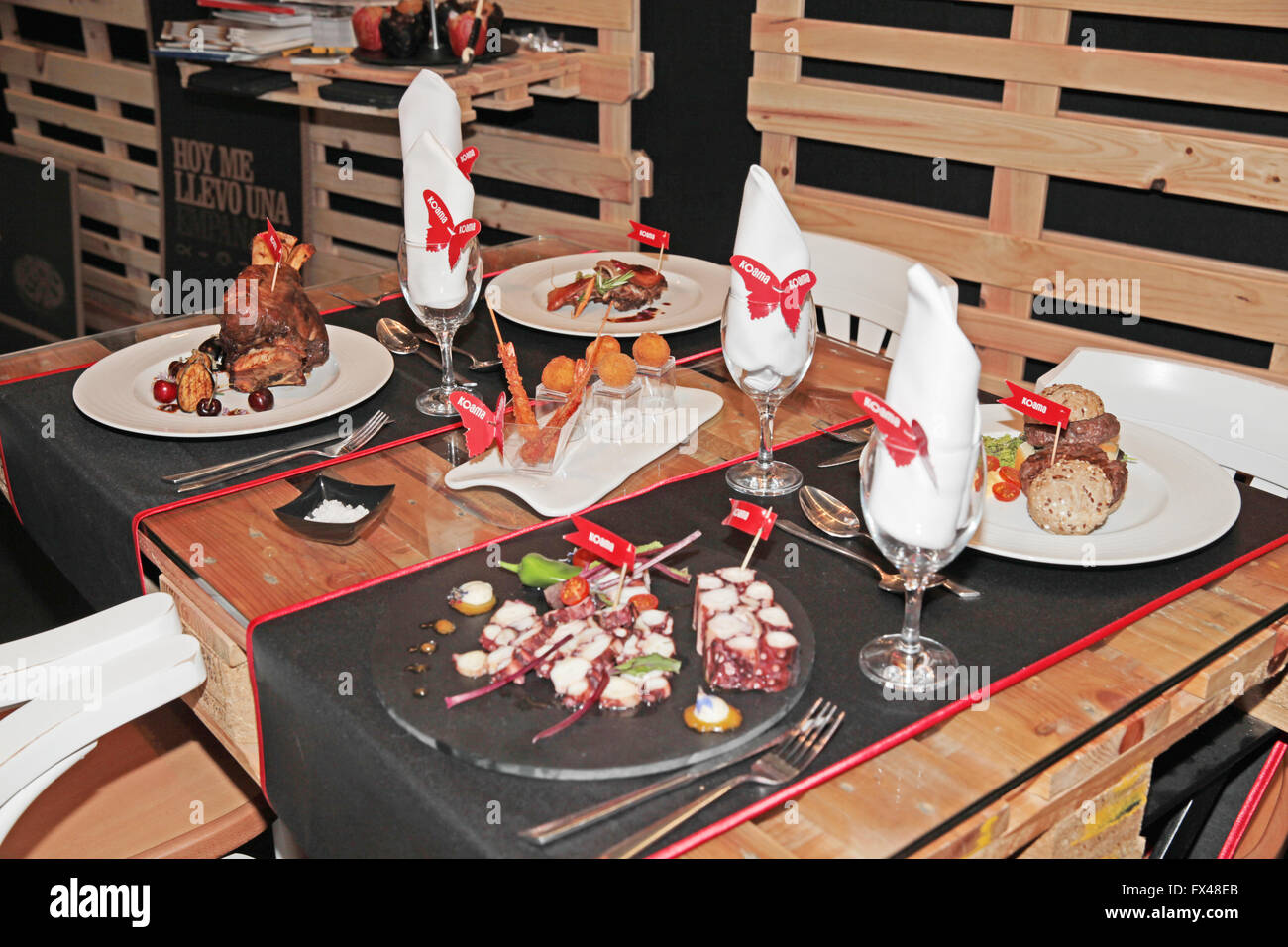 cooked meat dish presentation Stock Photo Alamy