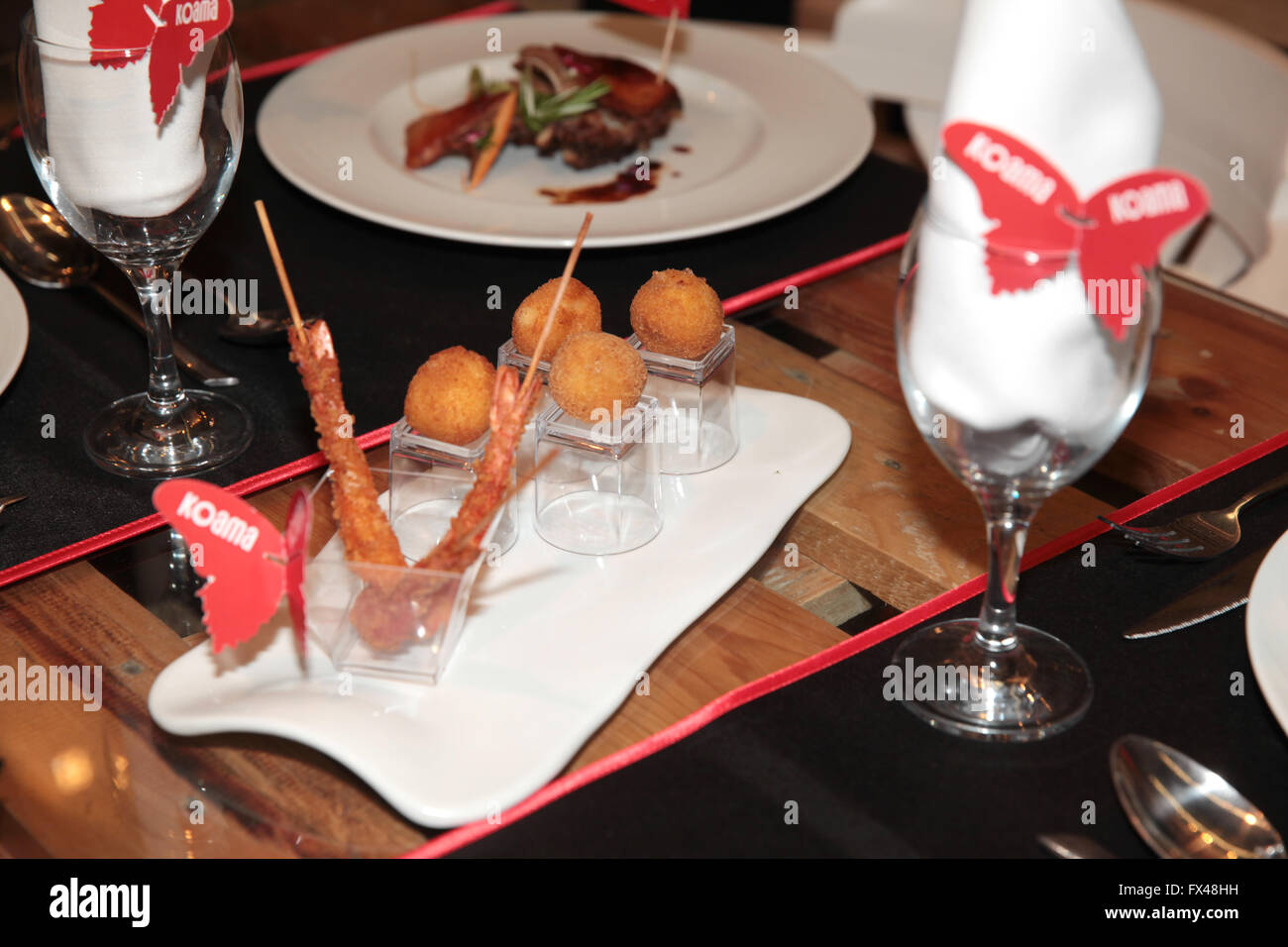 cooked meat dish presentation Stock Photo Alamy