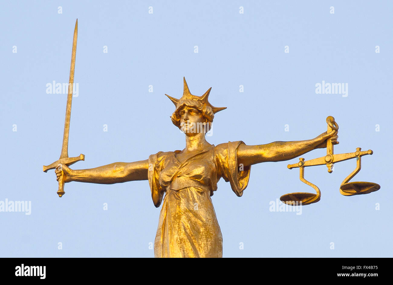 Justice Statue, Law Courts, London High Resolution Stock Photography and Images Alamy