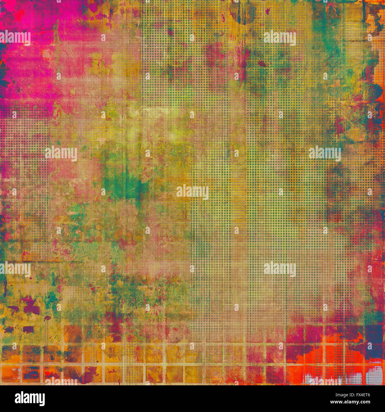 Old vintage background with retro-style elements and different color ...