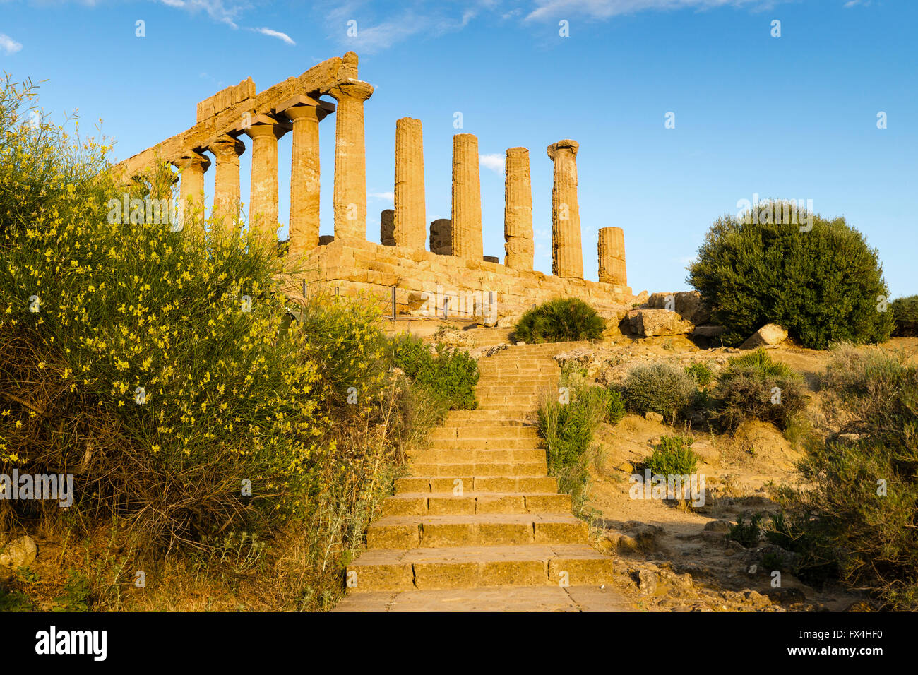 Temple of Juno or Juno Lacinia temple, Tempio Giunone, antiquity, Valley of the Temples, Valle dei Templi, Agrigento, Sicily Stock Photo