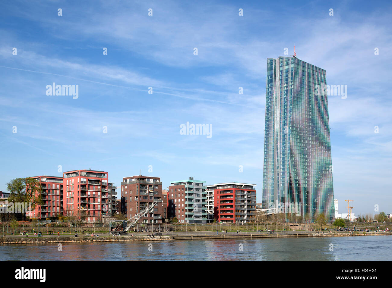 European Central Bank, architect Coop Himmelblau, Frankfurt, Hesse, Germany Stock Photo