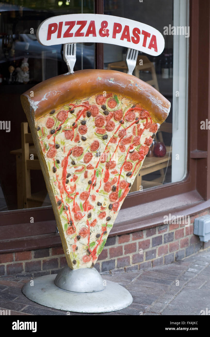 Pizza and Pasta Statue Stock Photo Alamy