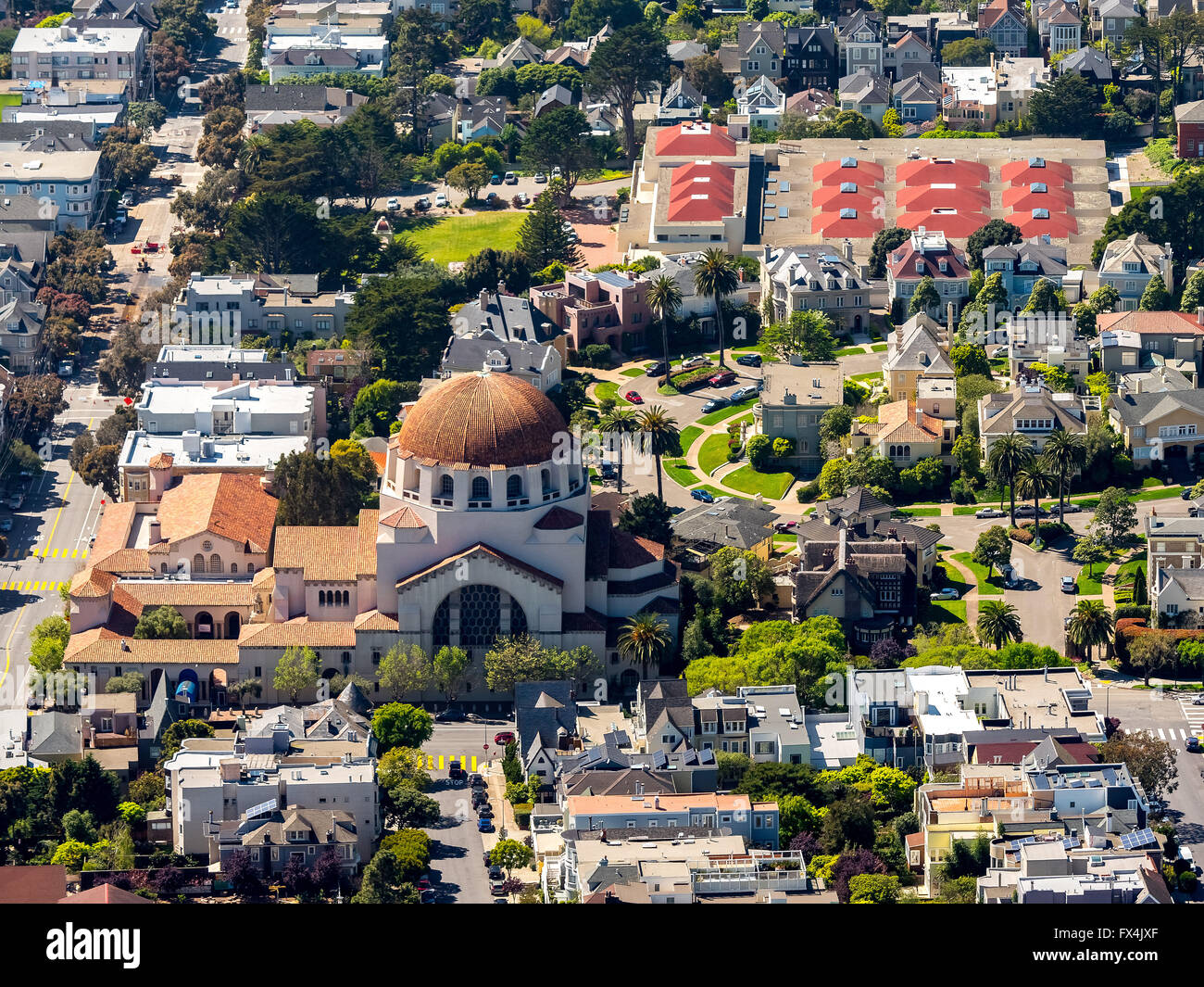 Aerial, Church Congregation EmanuEl Lake Street, San Francisco, San