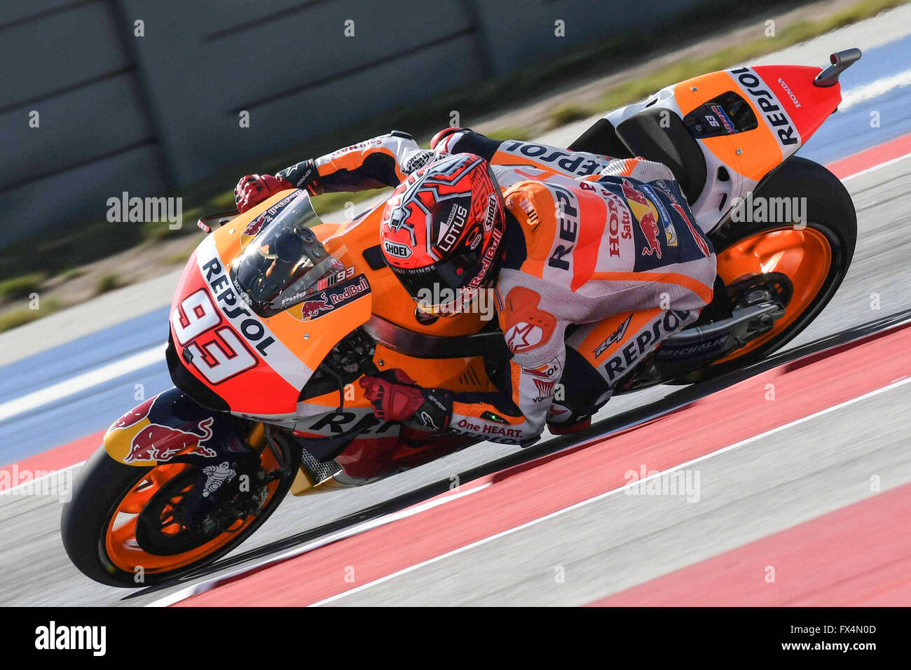 Austin, Texas, USA. 10th April, 2016. Marc Marquez of Spain and Repsol ...