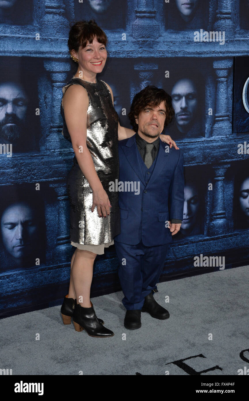 Los Angeles, California, USA. 10th April, 2016. Actor Peter Dinklage ...