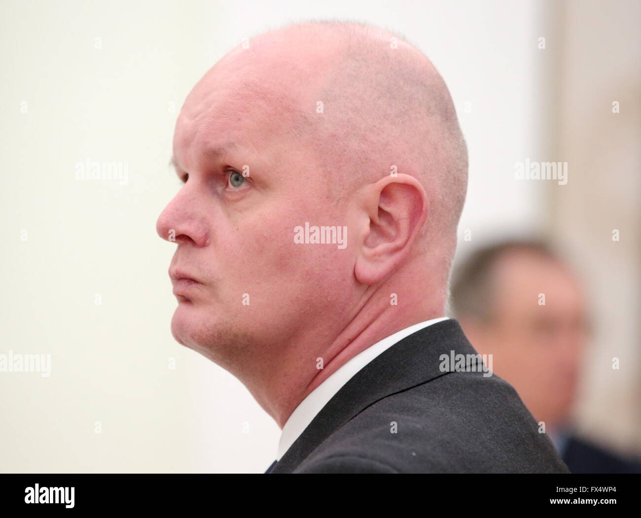 Moscow, Russia. 11th Apr, 2016. Metro Group Management Board Chairman Olaf  Koch at a meeting of Russia's President Vladimir Putin with German business  community representatives at the Moscow Kremlin. Credit: Mikhail  Metzel/TASS/Alamy