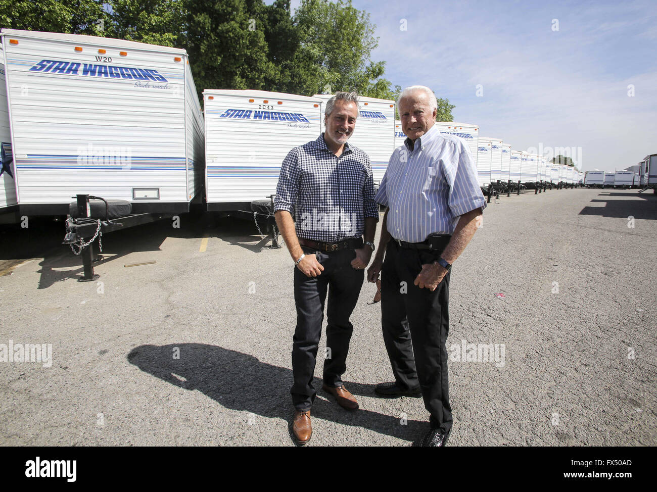 Los Angeles, California, USA. 1st Mar, 2016. Lyle Waggoner, founder of Star Waggons, with his
