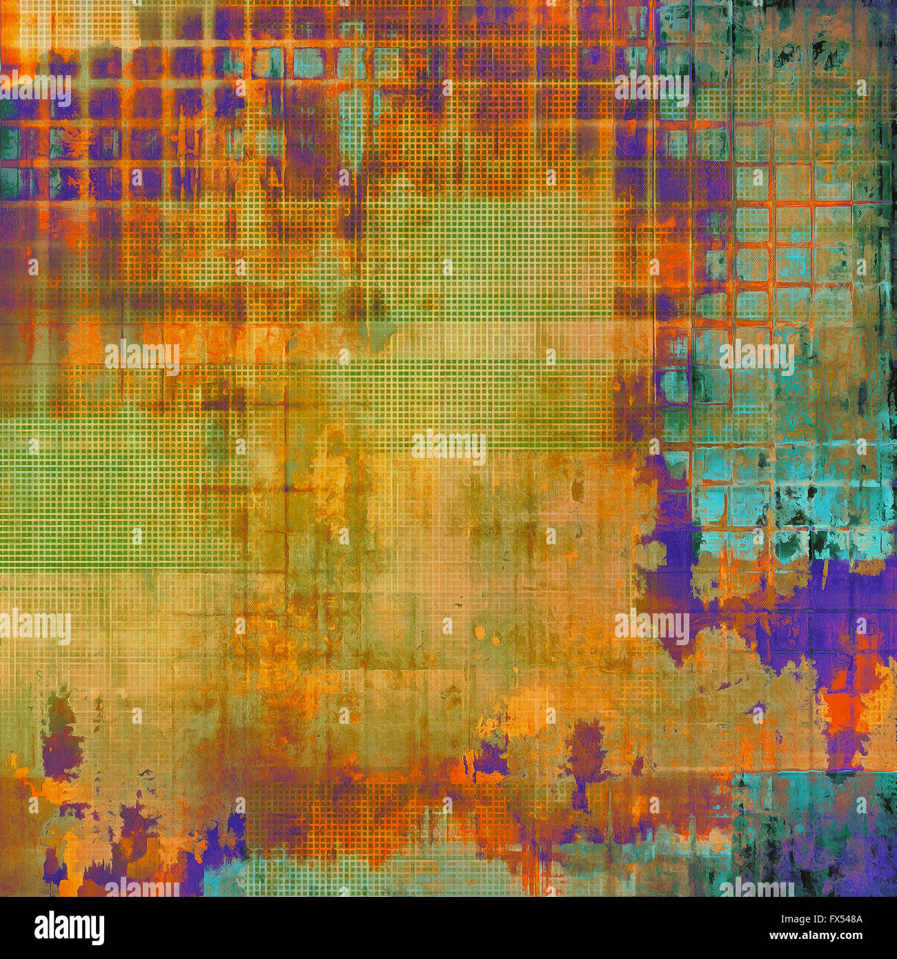 Weathered and distressed grunge background with different color ...