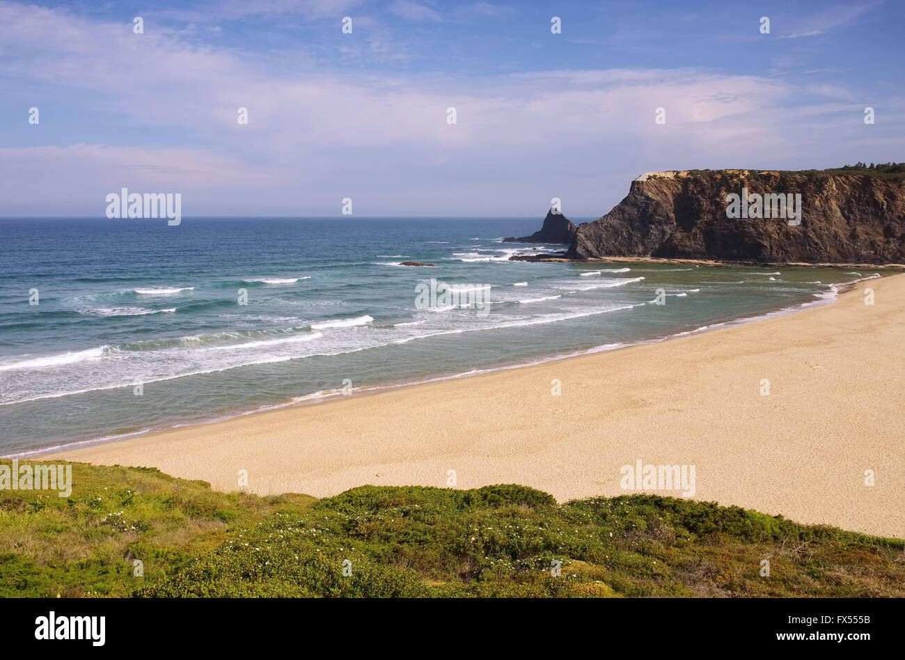 Atlantik Strand Odeceixe - Atlantic beach Odeceixe 01 Stock Photo