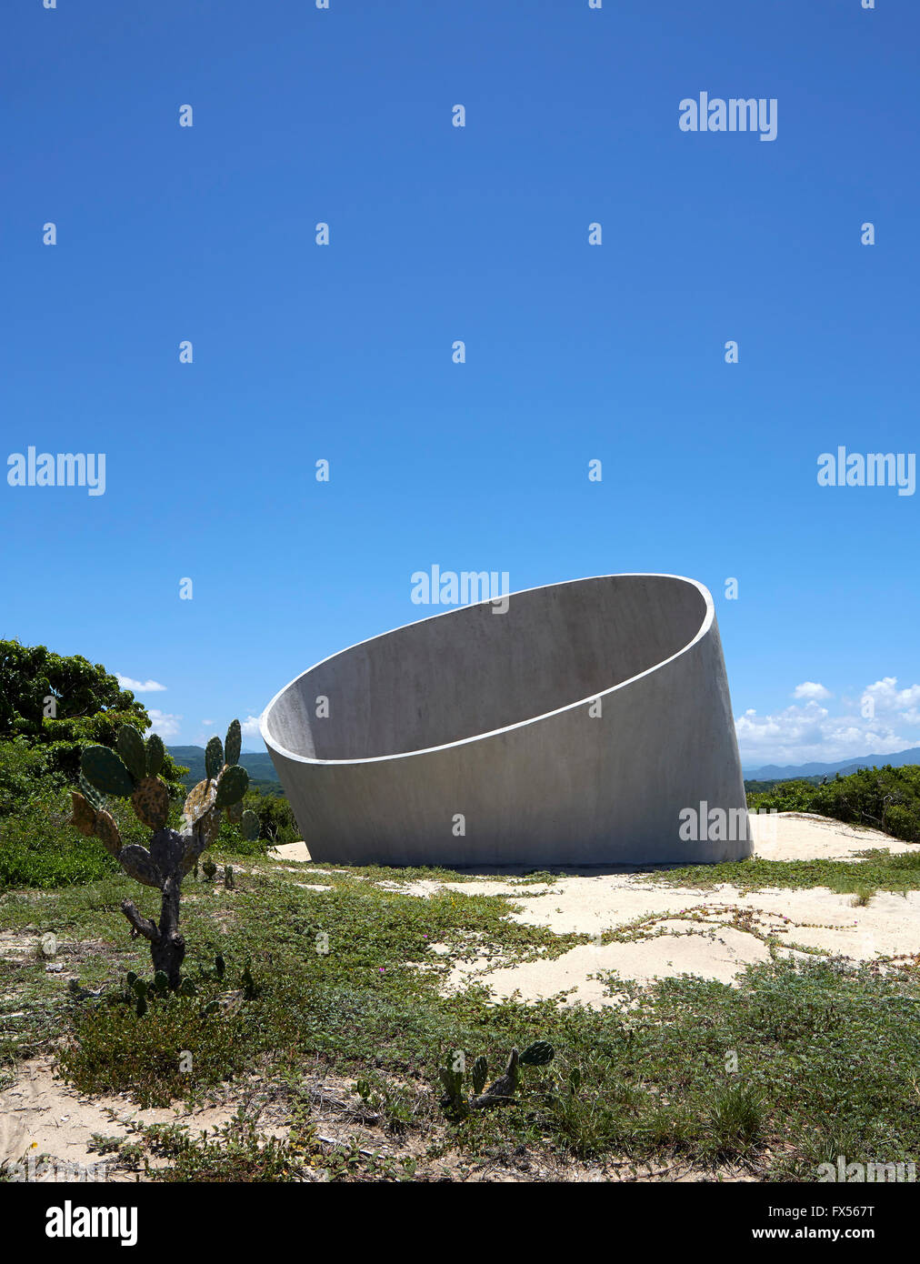 Ando sculpture. Casa Wabi, Puerto Escondido, Mexico. Architect: Tadao Ando, 2015. Stock Photo