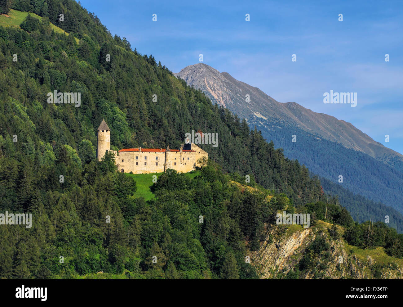 Sterzing, die Burg Sprechenstein in Südtirol - Sterzing in Alto Adige, the castle Sprechenstein Stock Photo