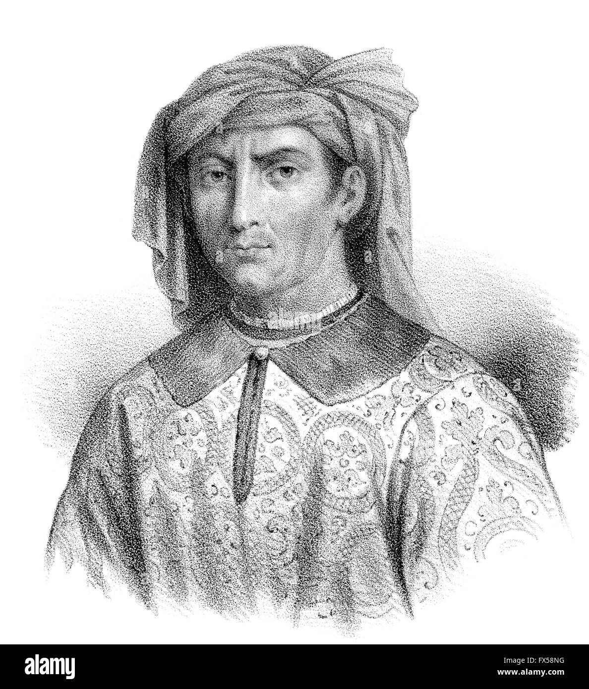 Charles VI, Karl VI., 1368-1422, called the Beloved or the Mad, King of France Stock Photo