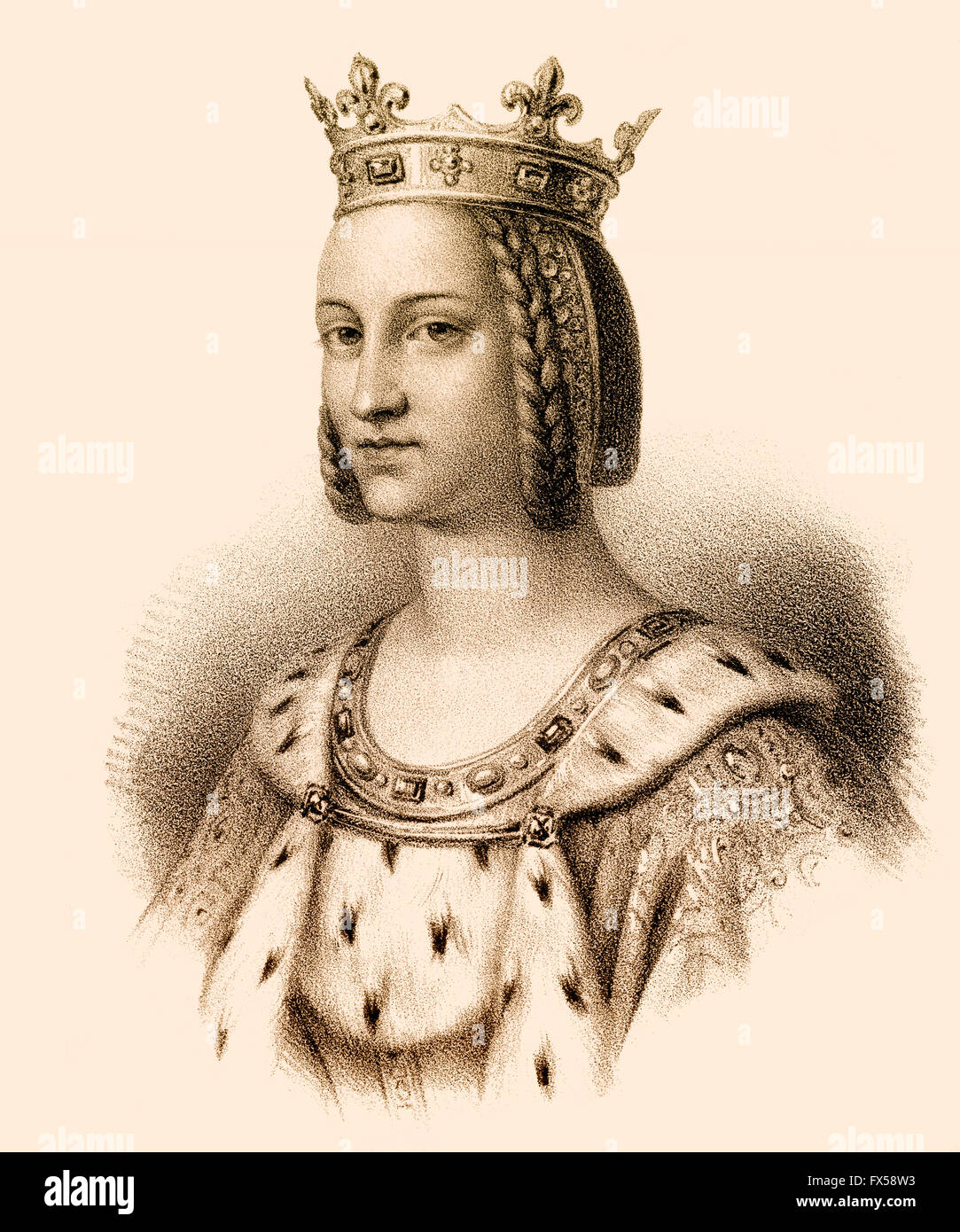 Charlotte of Savoy, Charlotte de Savoie, 1441-1483, queen of France as the second wife of Louis XI. Stock Photo