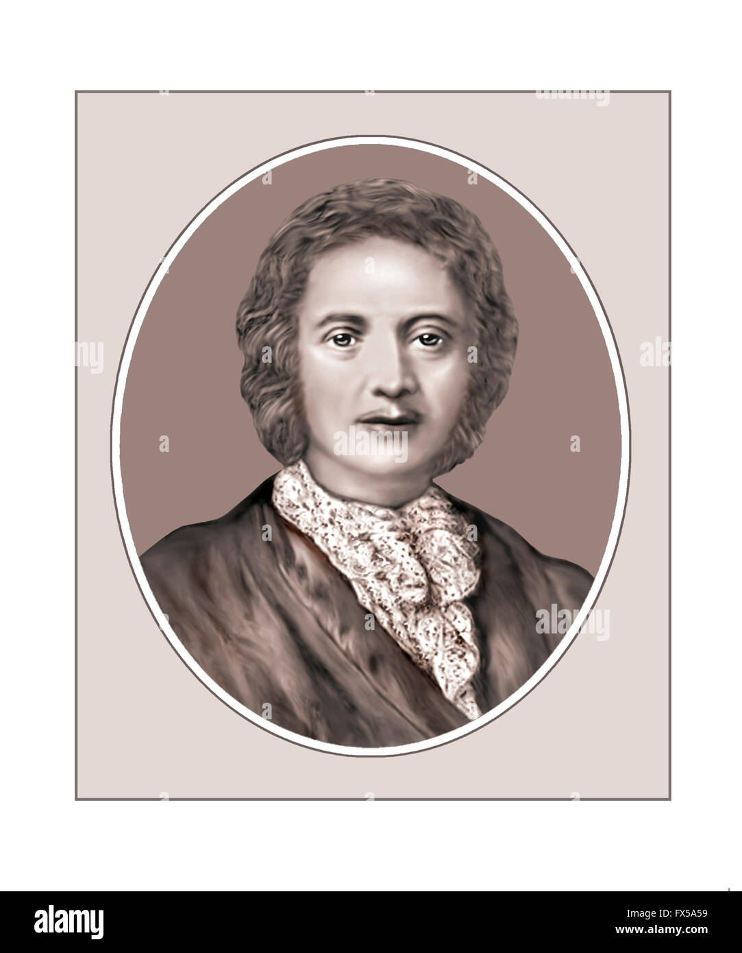 Francois Couperin, 1668-1733, Composer, Organist Stock Photo