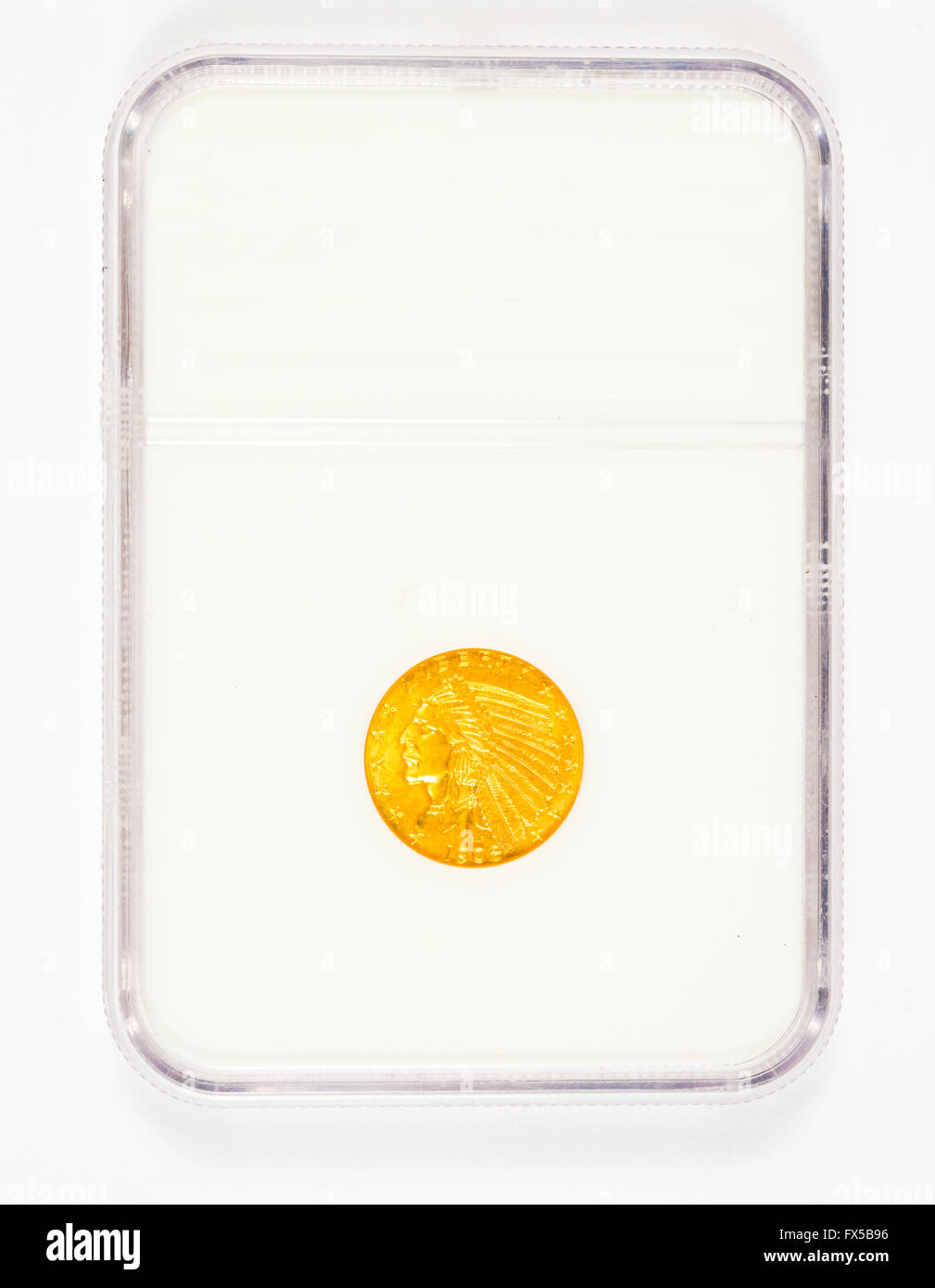Antique Gold Coin In A Collector S Case After Being Graded Stock Photo Antique Gold Coin In A Collector S Case After Being Graded Stock Photo