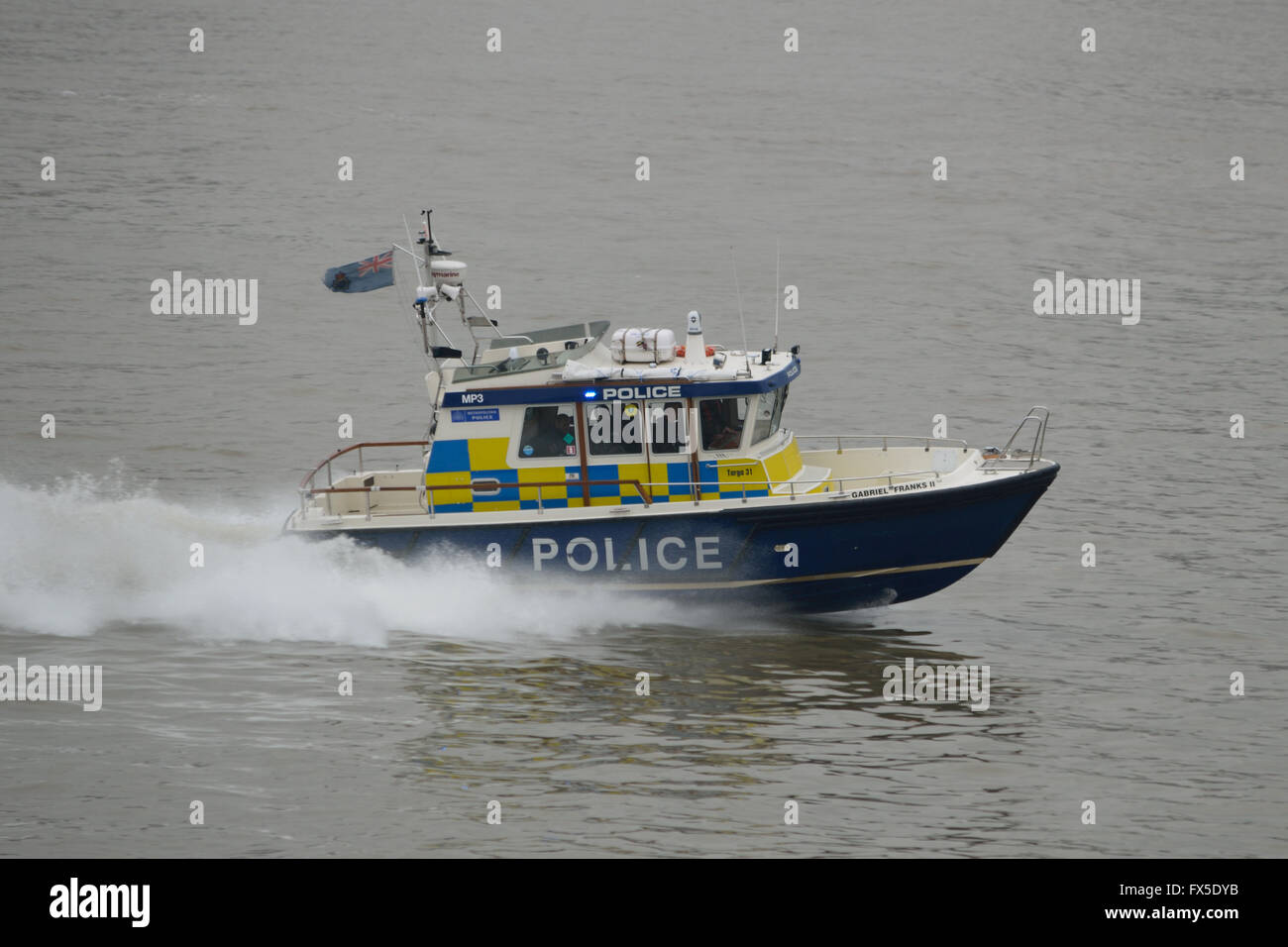 Met Police Marine Policing Unit boat Gabriel Franks II MP3 heading up