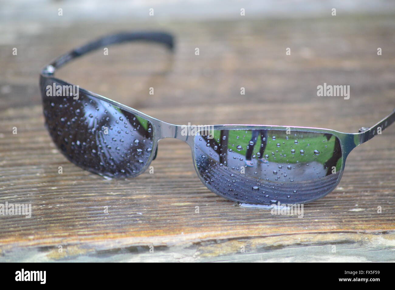 Sunglasses in the Rain Stock Photo Alamy