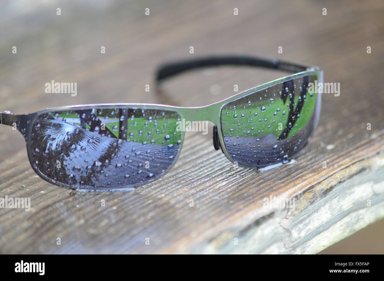 Sunglasses in the Rain Stock Photo Alamy