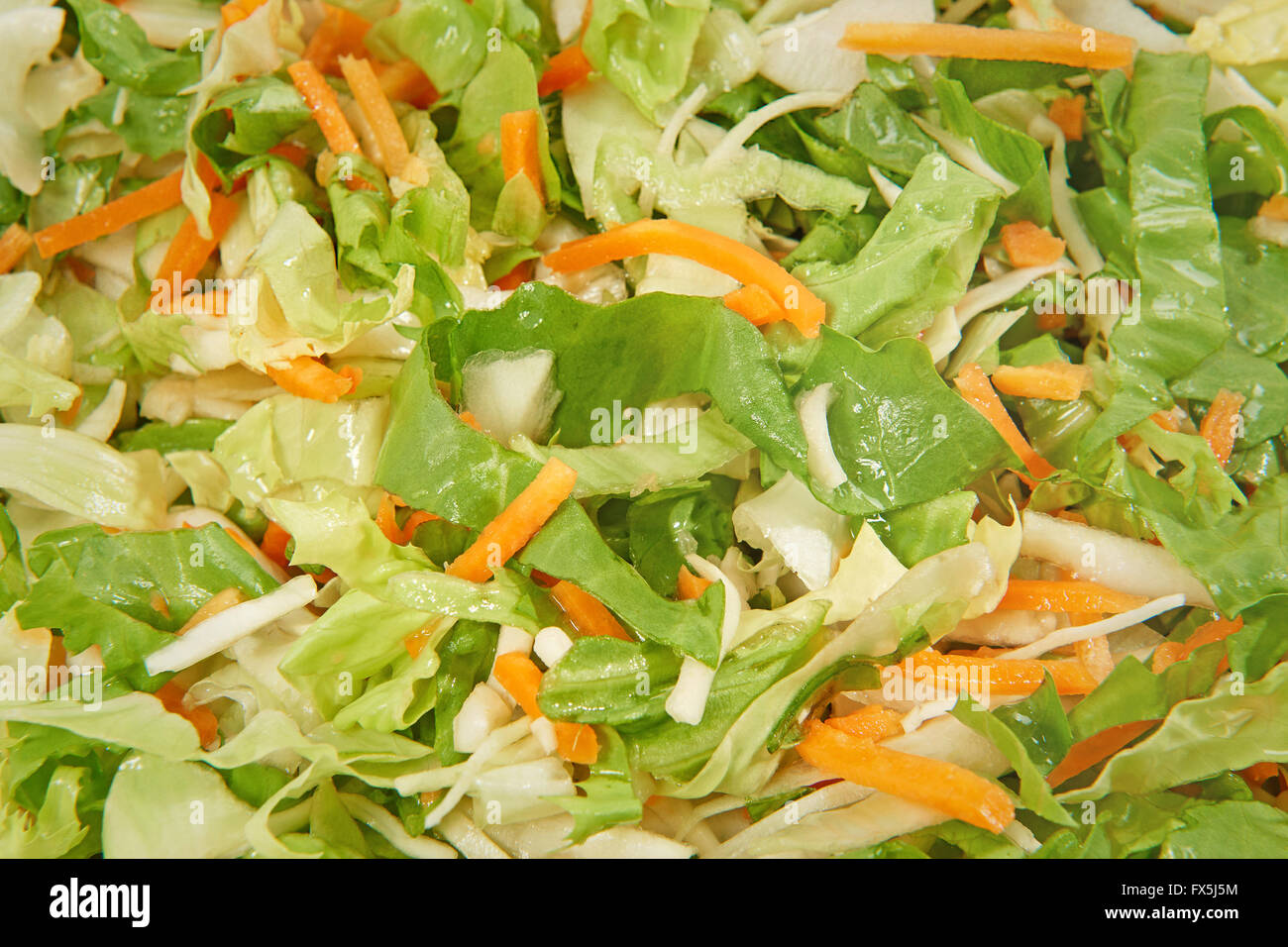 Closeup image of ecological chopped mixed salad Stock Photo