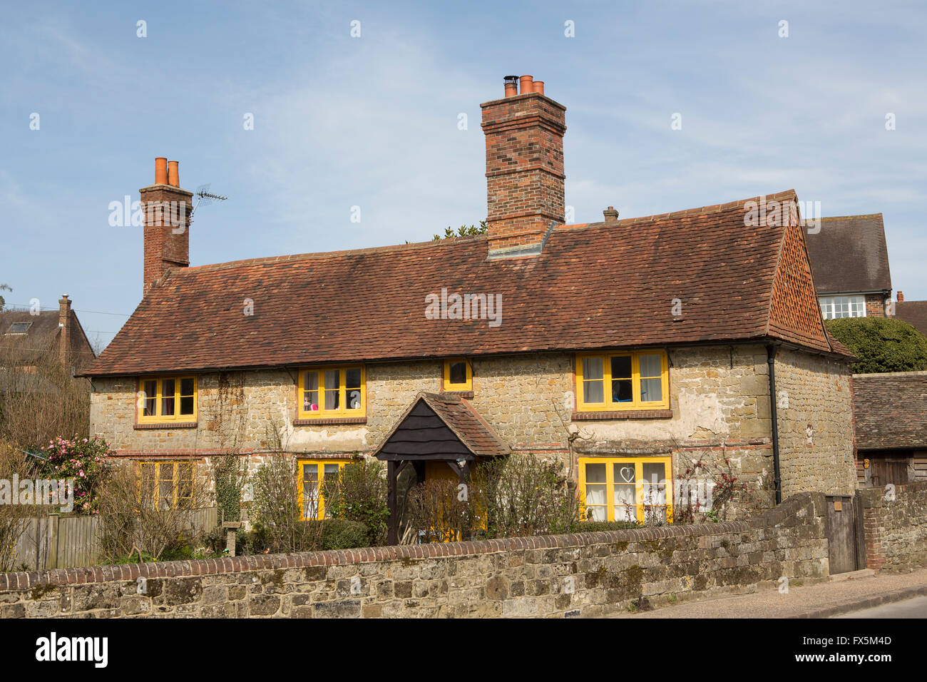 Typical English cottage set in the small town of Midhurst West Sussex