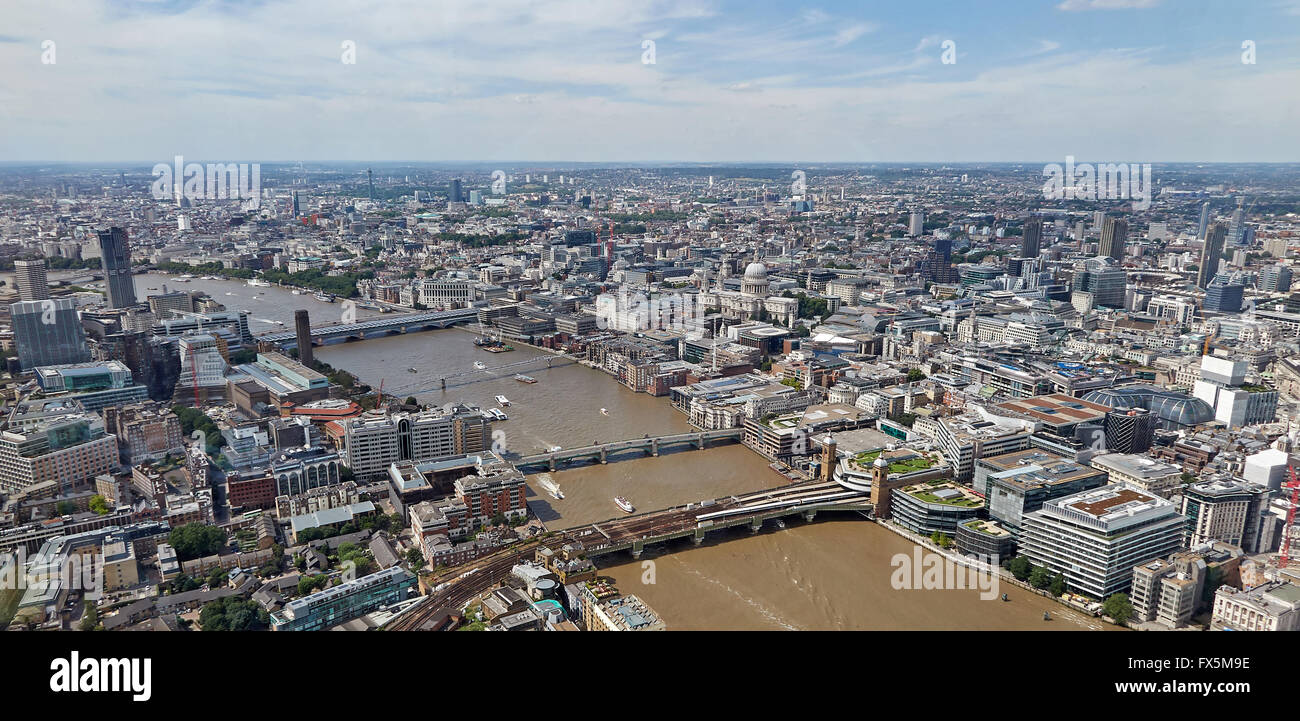 London city aerial sunny hi-res stock photography and images - Alamy