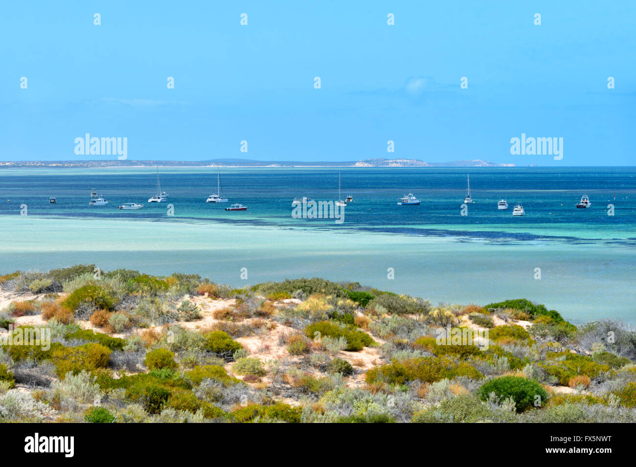 Indian Ocean at Denham, North West Coast of Western Australia, Australia Stock Photo