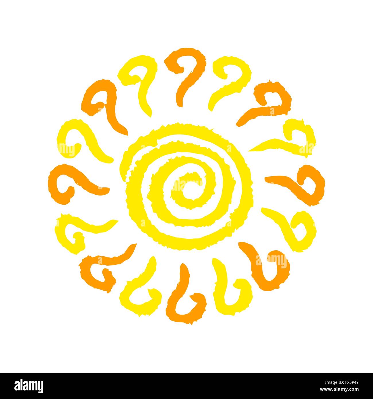 Hand Drawn Sun Stock Vector Image & Art - Alamy