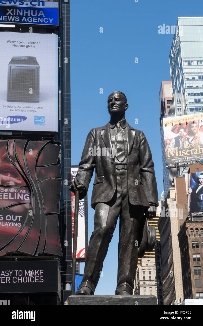 Cohan Statue in Times Square, NYC Stock Photo Alamy