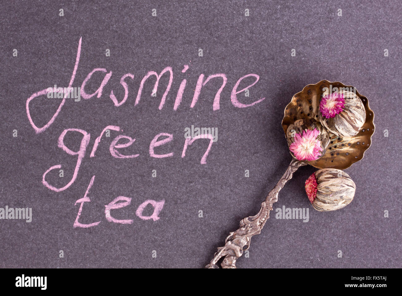 jasmine green tea balls Stock Photo Alamy