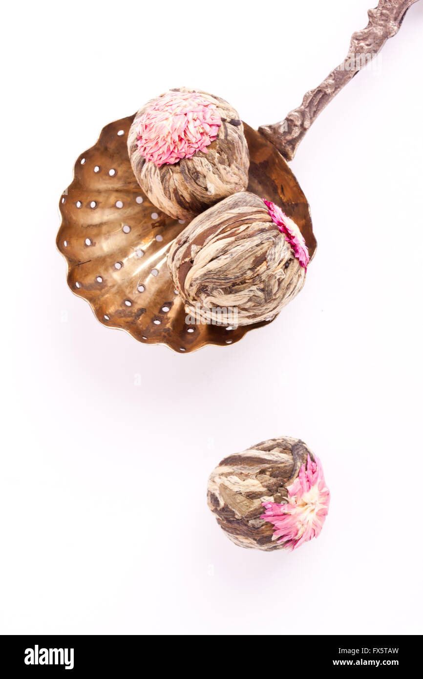 jasmine green tea balls Stock Photo Alamy